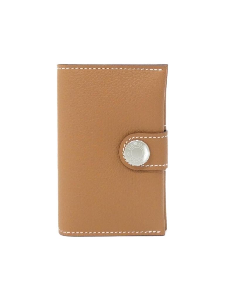 Hermes Card Case Card Holders Gold